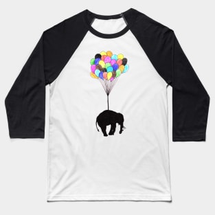 Elephant on balloons Baseball T-Shirt